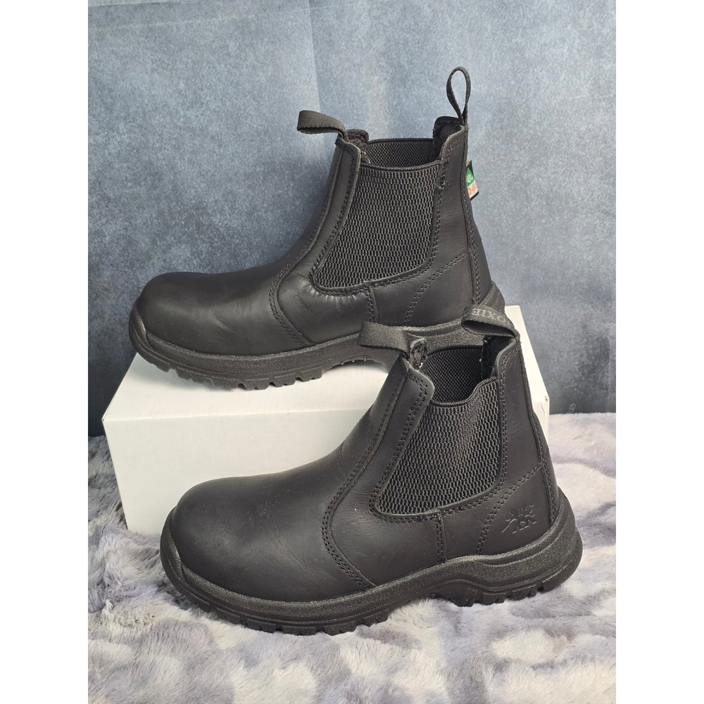 Moxie Trades Angelina Work Boots Black Leather Composite‎ Toe Women Size 7